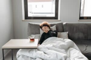 woman with headache